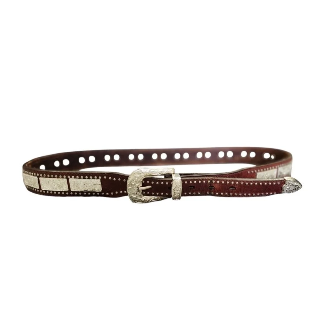Western Belt Leather Brown Men's Nocona Size 40